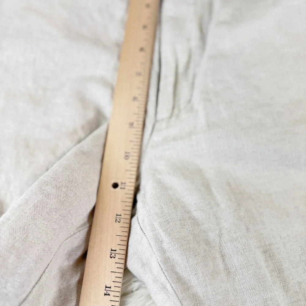 Claiborne Linen‎ Casual Pants Men's Beige Size 36x30 - Fit 34x28 Beach Vacation
